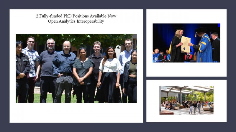 2 Fully-funded PhD Positions Available Now – Open Analytics Interoperability at The University of South Australia