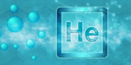He,Symbol.,Helium,Chemical,Element,With,Molecule,And,Network,On